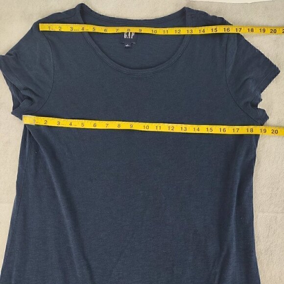 Gap Women's Blue Softspun Cotton Blend Short Sleeve T-Shirt Dress Size Large - Picture 7 of 11